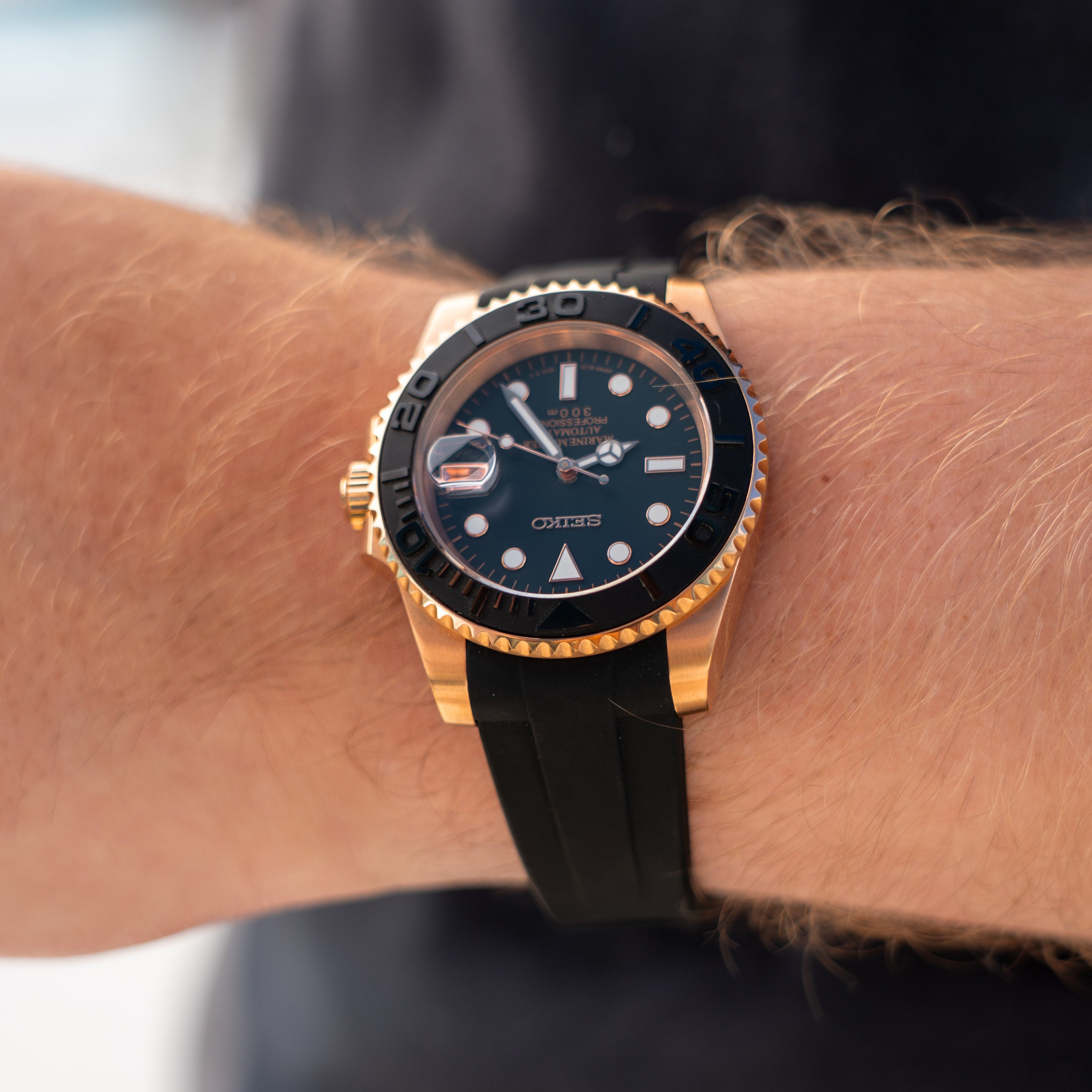 Seikomariner Rosegold Rubber