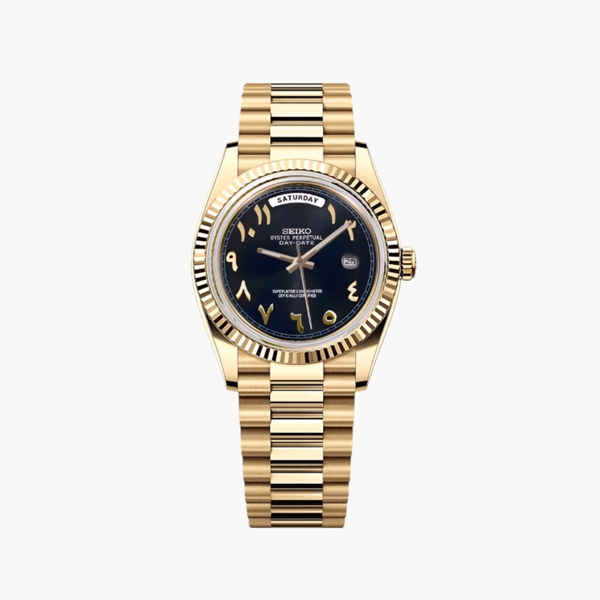 Seikodate Black Arabic Gold