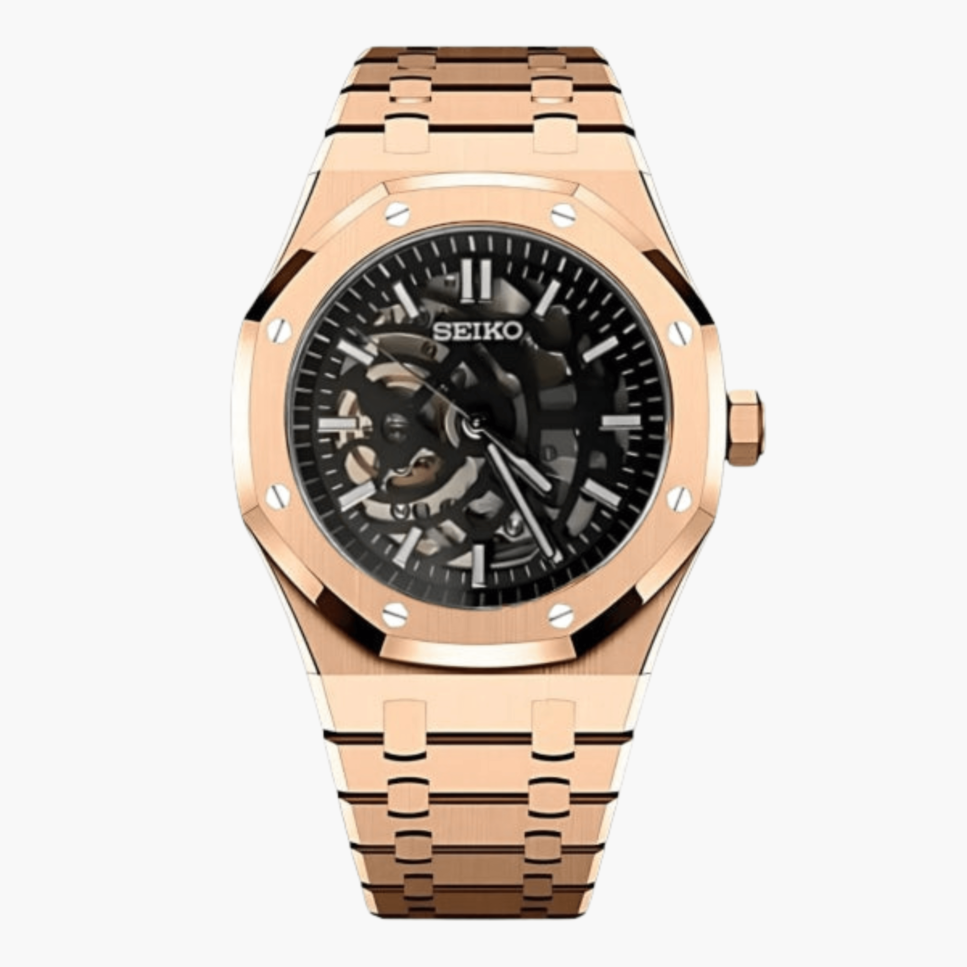 Royal Seikoak Skeleton Rosegold