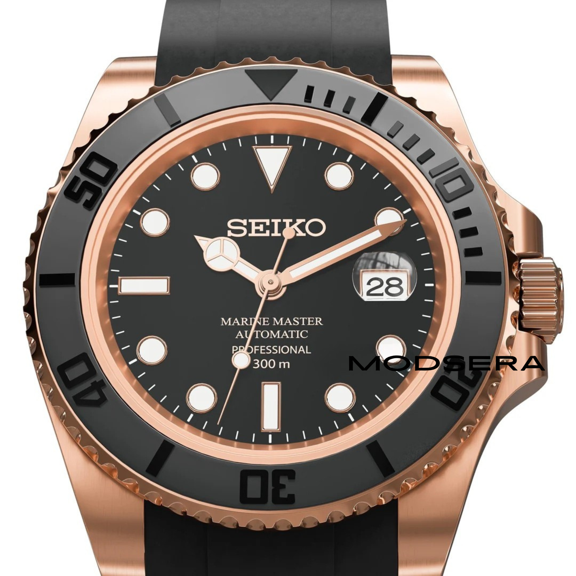 Seikomariner Rosegold Rubber