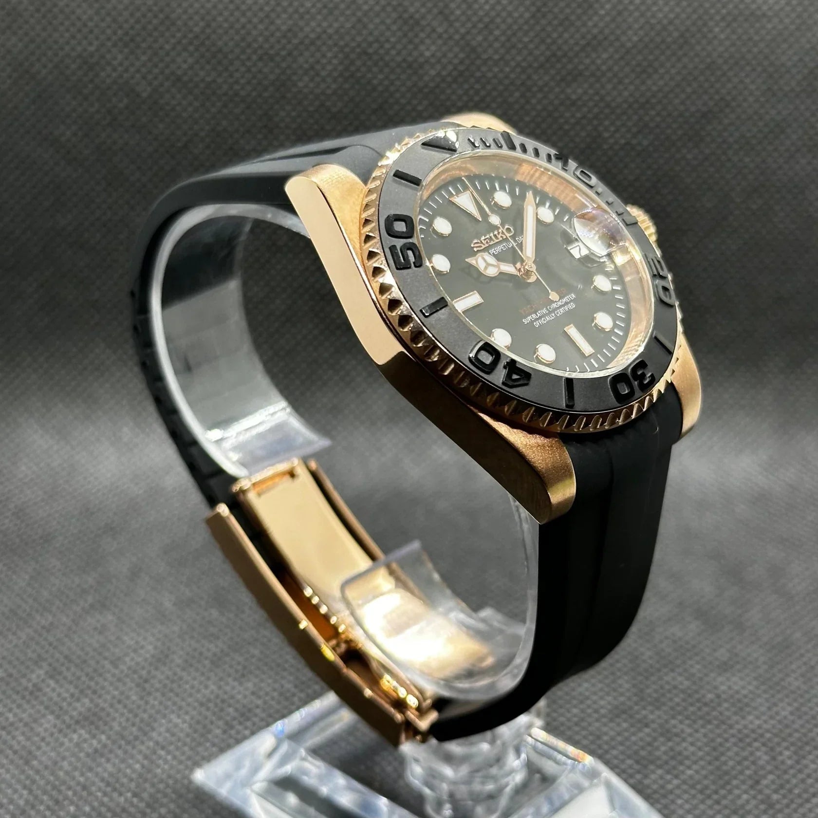 Seikomariner Rosegold Rubber